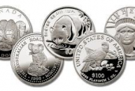 Variety of platinum coins
