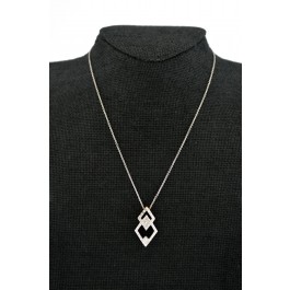 Philippe Charriol 18k White Gold .50tcw Diamond Pendant Necklace 16"