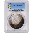 1880 CC Carson City $1 Morgan Silver Dollar PCGS Secure Gold Shield MS63 Toned