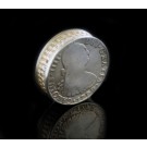 William B. Meyers Co Sterling Silver 1792 8 Reales Reproduction Pill Snuff Box