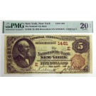 1882 $5 National City Bank Of New York Fr#469 Ch#1461 Brown Back PMG VF20 EPQ