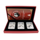 2020 (G) (S) (Y) 10 Yuan 30g .999 Chinese Silver Panda 3 Coin Mint Set NGC MS70 FR
