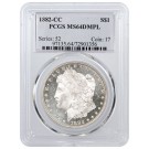 1882 CC Carson City $1 Morgan Silver Dollar PCGS MS64 DMPL Gem Uncirculated Coin