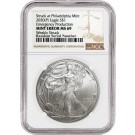 2020 (P) $1 Silver American Eagle MINT ERROR Weakly Struck NGC MS69 Emergency Production 