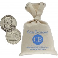 $100 Face Value Bag 90% Silver Franklin Half Dollars Full Dates